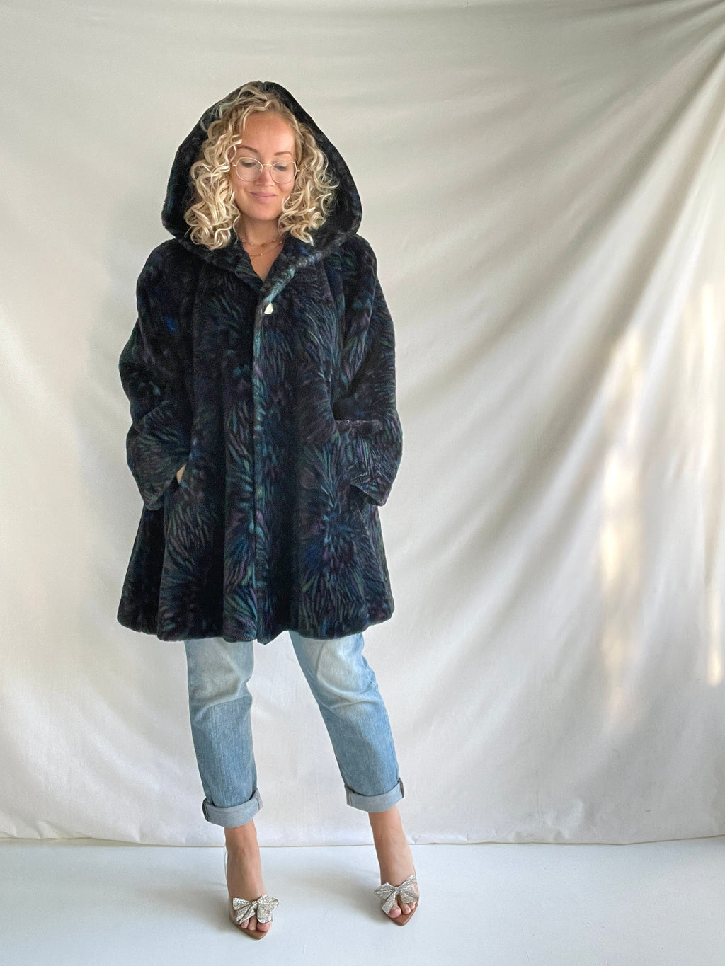 Stunning vintage faux fur coat by Pierre Cardin