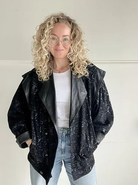 Abstract Print Leather KENZO Bomber, photo 4