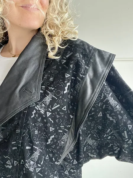 Abstract Print Leather KENZO Bomber, photo 5