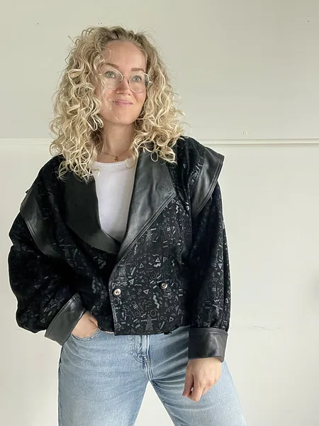 Abstract Print Leather KENZO Bomber, photo 6