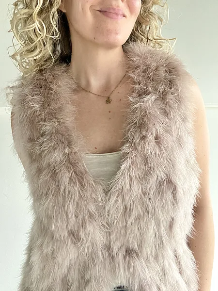 Dreamy Lilac Feather Waistcoat, photo 6