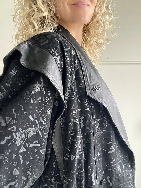 Abstract Print Leather KENZO Bomber, photo 8