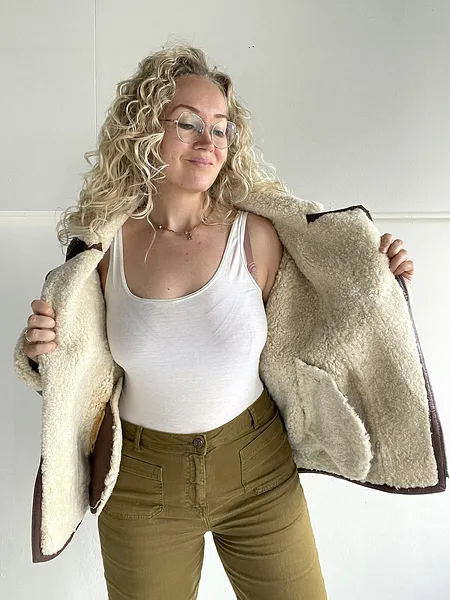Brown Shearling 80's Bomber, photo 13