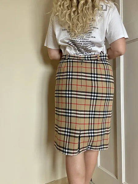 Burberrys Nova Check Wool Skirt, photo 5