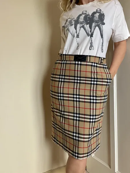 Burberrys Nova Check Wool Skirt, photo 6