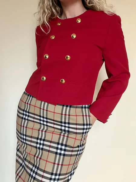 Burberrys Nova Check Wool Skirt, photo 9
