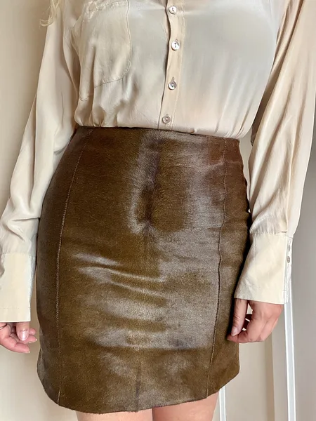 Prada Pony Hair Mini Skirt