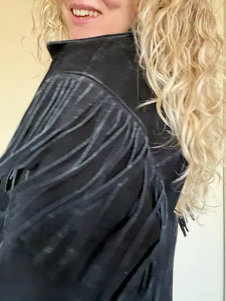 Black Suede Fringe Jacket