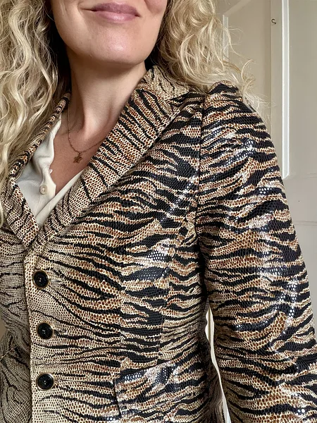 90s Escada Tiger Print Leather Jacket, photo 7