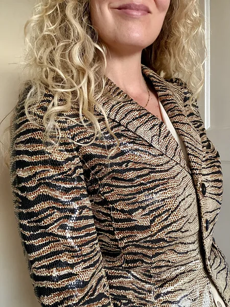 90s Escada Tiger Print Leather Jacket, photo 8