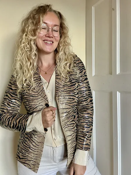 90s Escada Tiger Print Leather Jacket, photo 10
