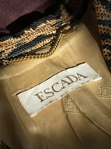 90s Escada Tiger Print Leather Jacket, photo 3