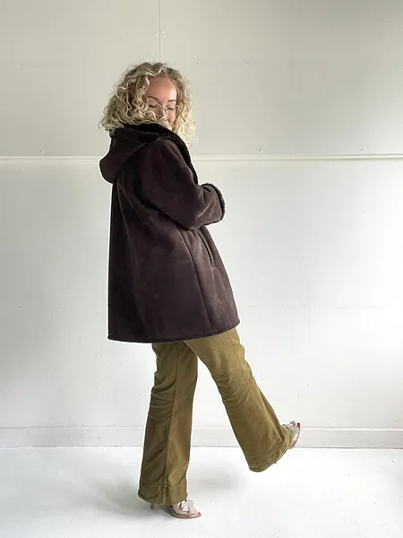 Chocolate Brown Shearling Coat, photo 7