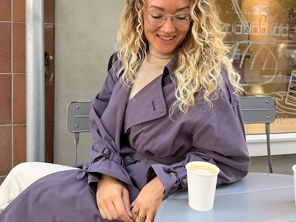 80s Lilac Trench Coat