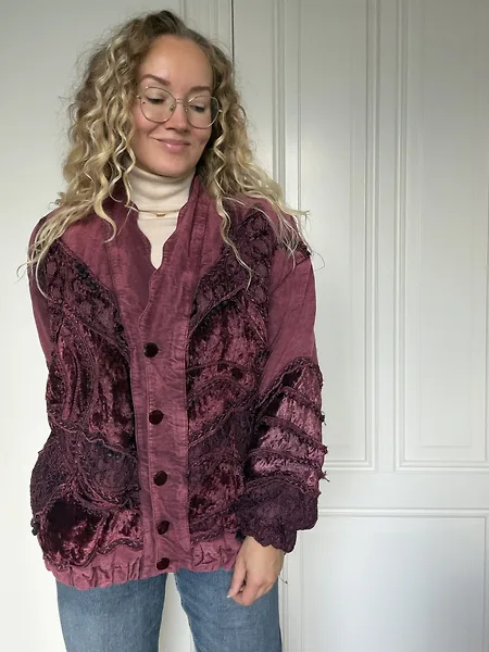 80s Warm Pink Cotton Bomber, photo 6