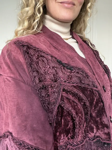 80s Warm Pink Cotton Bomber, photo 5