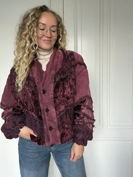 80s Warm Pink Cotton Bomber, photo 3
