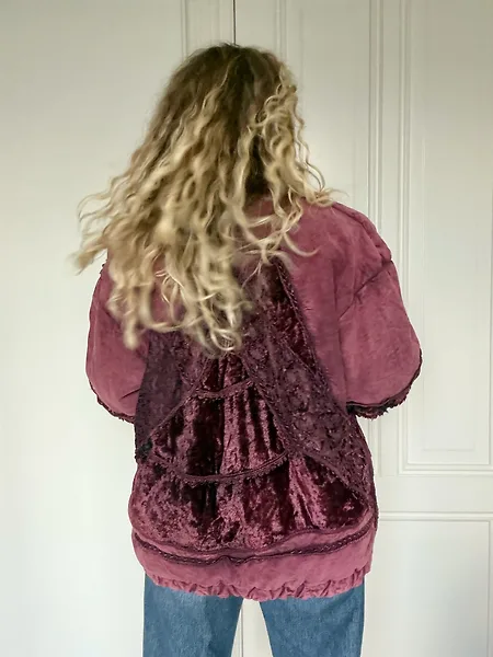 80s Warm Pink Cotton Bomber, photo 8