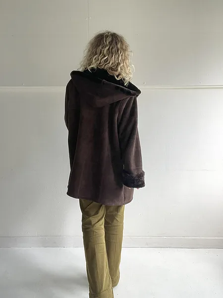 Chocolate Brown Shearling Coat, photo 13