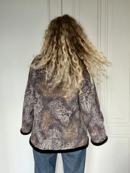 Paisley Print Faux Shearling Coat, photo 16