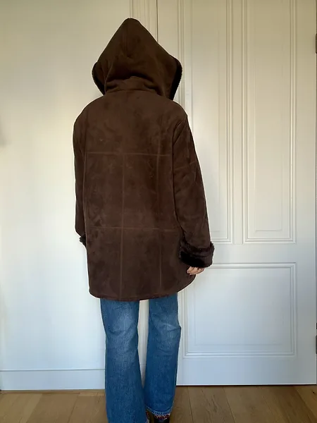 Chocolate Brown Shearling Coat, photo 15