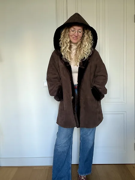 Chocolate Brown Shearling Coat, photo 16