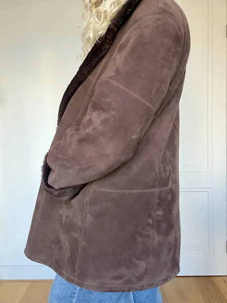 Chocolate Brown Shearling Coat, photo 18