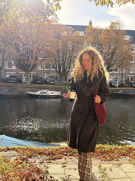Brown Wool Coat with Faux Fur Collar, photo 5