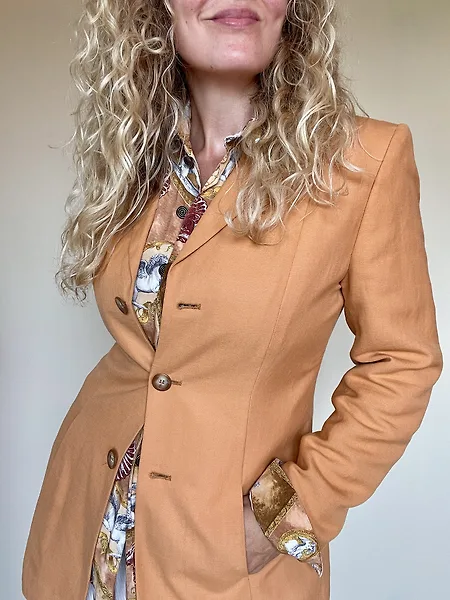 Soft Orange Linen-Blend Blazer, photo 9