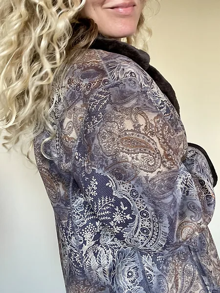 Paisley Print Faux Shearling Coat, photo 10
