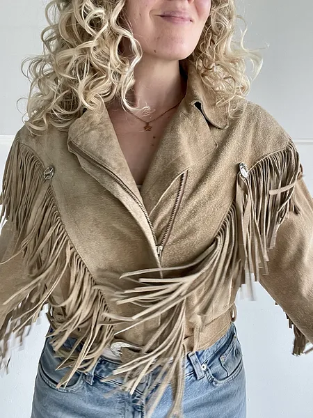 Tan Suede Western Fringe Jacket, photo 5