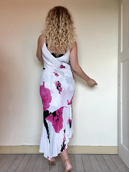90s Abstract Print Slip Dress, photo 5
