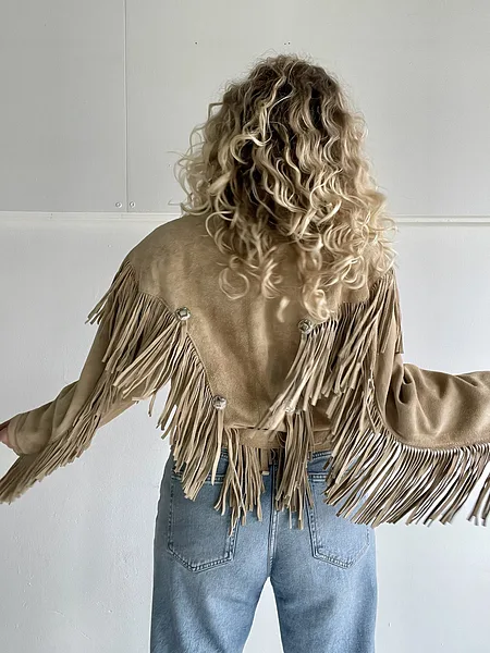 Tan Suede Western Fringe Jacket, photo 6