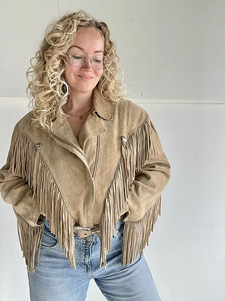 Tan Suede Western Fringe Jacket, photo 7