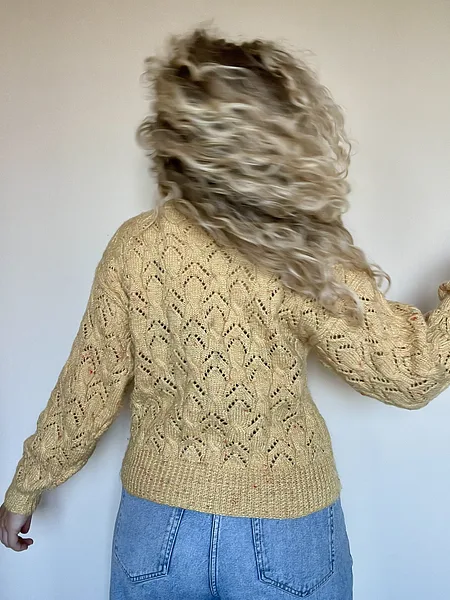 Yellow Cable Knit Sweater, photo 5