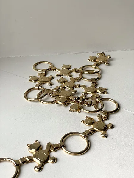 Gold Teddy Bear Chain Belt, photo 4