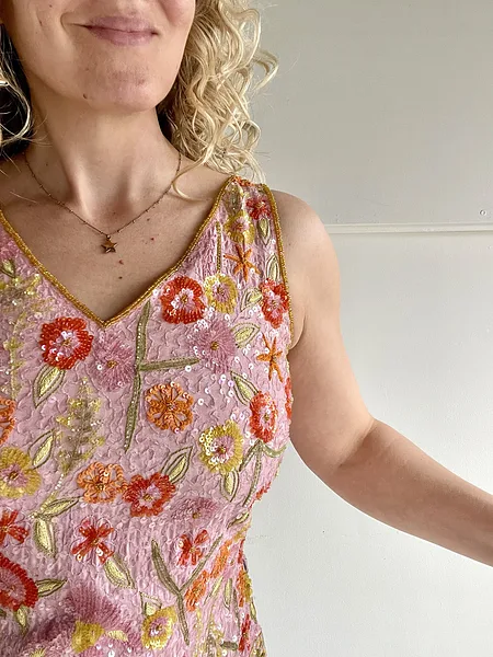 Sequin Floral Top