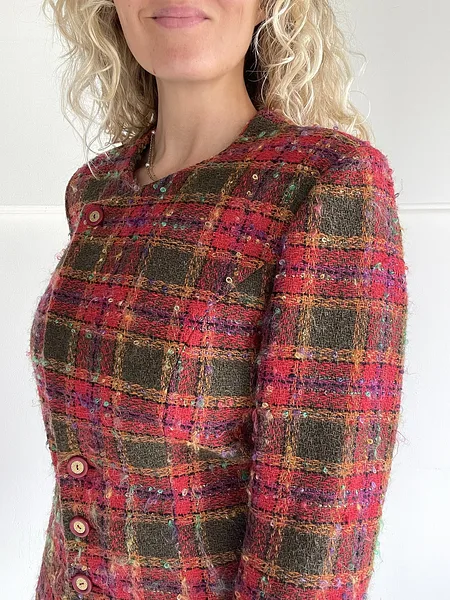 Red Tartan Wool Blazer, photo 5