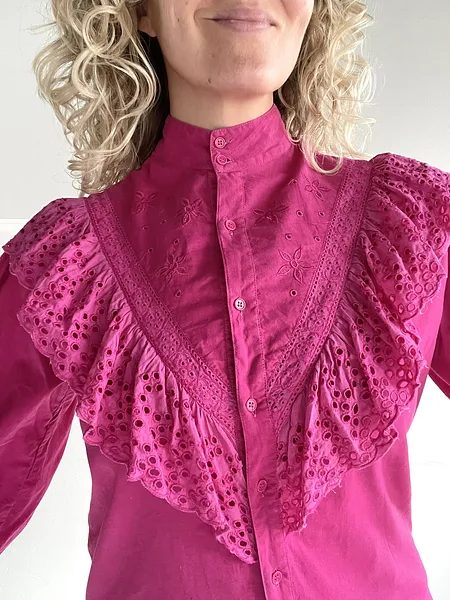 Pink Cotton Ruffle Blouse, photo 3