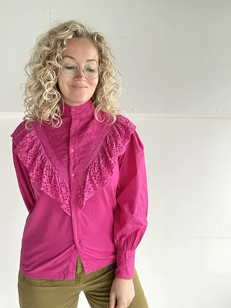 Pink Cotton Ruffle Blouse, photo 4