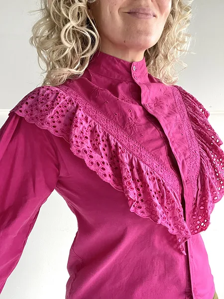Pink Cotton Ruffle Blouse, photo 5