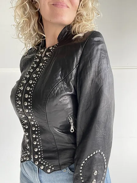 Buttery Soft Leather 90s Studs Jacket, photo 4