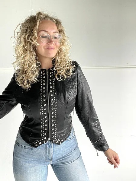 Buttery Soft Leather 90s Studs Jacket, photo 6