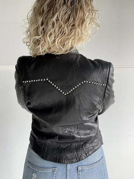 Buttery Soft Leather 90s Studs Jacket, photo 7
