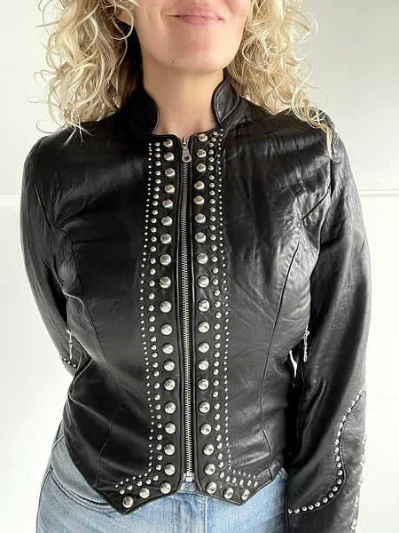 Buttery Soft Leather 90s Studs Jacket, photo 8