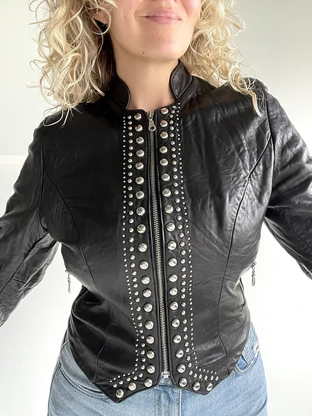 Buttery Soft Leather 90s Studs Jacket, photo 9