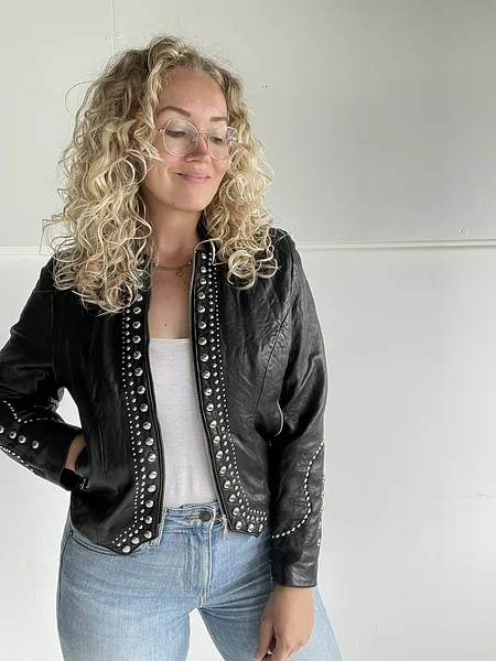Buttery Soft Leather 90s Studs Jacket, photo 11