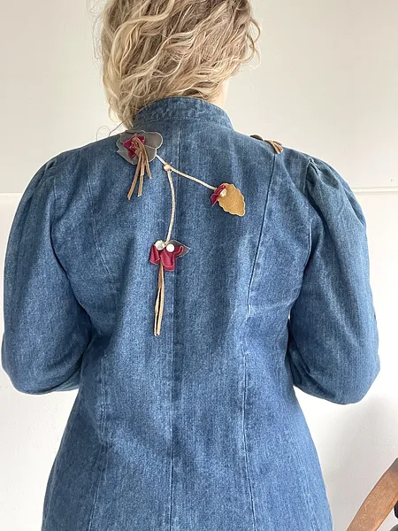 3D Floral Denim 70s Jacket, photo 3