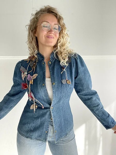 3D Floral Denim 70s Jacket, photo 10