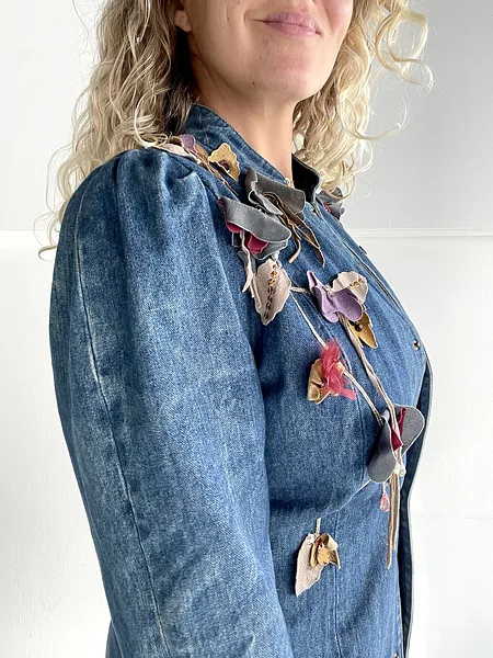 3D Floral Denim 70s Jacket, photo 11